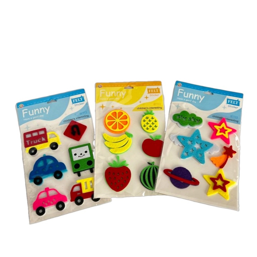 Large Felt Sticker Set New Packages Kids Crafting Scrapbook Junk Journal